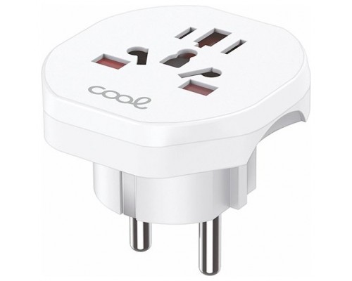 ADAPTADOR ENCHUFE COOL UNIVERSAL EUROPA WHITE