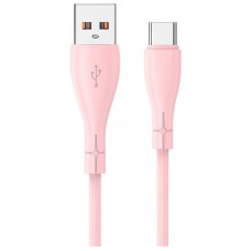 CABLE COOL USB A USB-C 1M NYLON PINK
