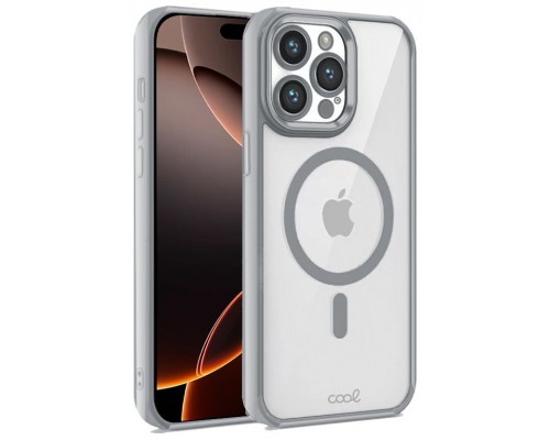 FUNDA COOL IPHONE 16 PRO MAX MAG PLATA