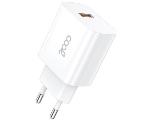 CARGADOR COOL 1USB 12W  2.4 AMP WHITE