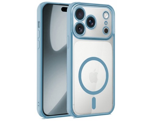 FUNDA COOL IPHONE 17 PRO MAGNETICA BORDE CELESTE