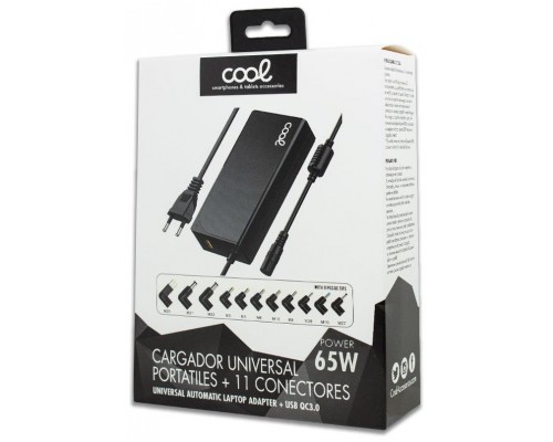 CARGADOR COOL ORD. PORTATIL AUTO 65W 11 CONECTORES