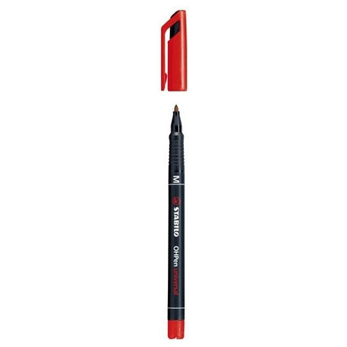 MARCADOR PERMANENTE PUNTA MEDIA OHPEN UNIVERSAL 1MM. ROJO STABILO 843/40