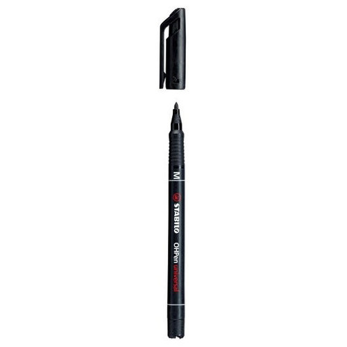 MARCADOR PERMANENTE PUNTA MEDIA OHPEN UNIVERSAL 1MM. NEGRO STABILO 843/46-MR0 MARCADOR PERMANENTE PUNTA MEDIA OHPEN UNIVERSAL 1MM. NEGRO STABILO 843/46