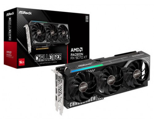 VGA ASROCK RX 9070 XT CHALLENGER,AMD,RX9070XT,16GB,GDDR6,256BIT,1HDMI+3DP (RX9070XT CL 16G)