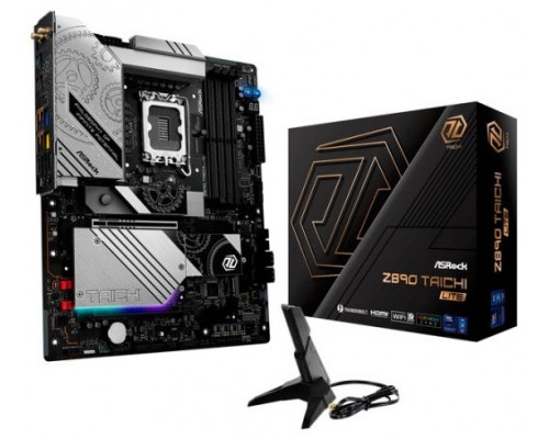 PLACA ASROCK Z890 TAICHI LITE,INTEL,1851,Z890,4DDR5,256GB,2HDMI+THUNDERBOLT,4SATA3+4M.2,1X5 +1X2.5 GIGABITLAN,WIFI7+BT5.4,13USB3.2,ATX