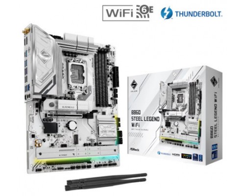 PLACA ASROCK B860 STEEL LEGEND WIFI,INTEL,1851,B860,4DDR5,USB 10GBPS,WIFI,ATX