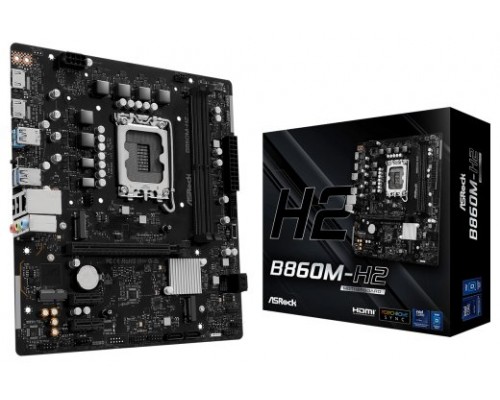 PLACA ASROCK B860M-H2,INTEL,1851,B860,2DDR5,128GB,2HDMI,4SATA3+2M.2,1GBELAN,7USB3.2,MATX