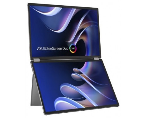 ASUS ZenScreen Duo OLED MQ149CD pantalla para PC 35,6 cm (14") 1920 x 1200 Pixeles WUXGA Plata