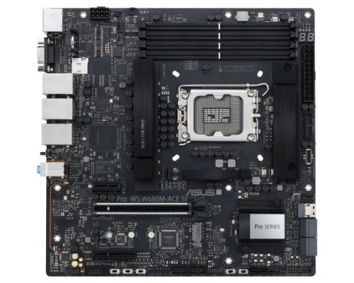 PLACA ASUS PRO WS W680M-ACE SE,INTEL,1700,W680,4DDR5,192MB,VGA+HDMI+DP,GBLAN,4SATA3+2XM.2,2X2.5GB+1GB,8USB3.2,MATX