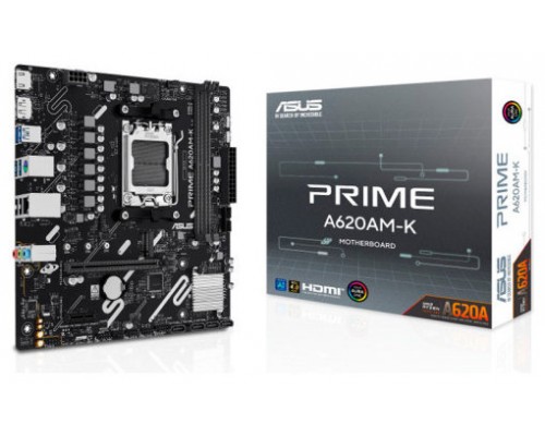 PLACA ASUS PRIME A620AM-K,AMD,AM5,A620A,2DDR5,128GB,DP+HDMI,GBLAN,4SATA6+M.2,GBLAN,5USB3.2,MATX