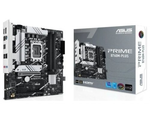 PLACA ASUS PRIME B760M-PLUS,INTEL,1700,B760,4DDR5,128GB,HDMI+DP,4SATA+2M.2,5USB 3.2+1USB-C,2.5GB,MATX