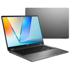 ASUS Vivobook 14 Flip OLED TP3407SA-QL064W Copilot+ PC - Ordenador Portátil 14" WUXGA (Intel Core Ultra 7 258V, 32GB RAM, 1TB SSD, Arc Graphics 140V, Windows 11 Home) Gris - Teclado QWERTY español
