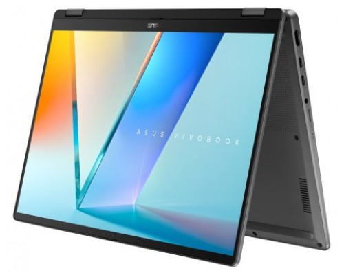 ASUS Vivobook 14 Flip OLED TP3407SA-QL065W Copilot+ PC - Ordenador Portátil 14" WUXGA (Intel Core Ultra 7 258V, 32GB RAM, 1TB SSD, Arc Graphics 140V, Windows 11 Home) Gris - Teclado QWERTY español