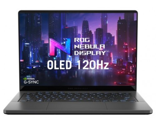 ASUS ROG Zephyrus G14 OLED GA403UV-QS022 - Portátil Gaming de 14" WQXGA+ 120Hz (AMD Ryzen 9 8945HS, 32GB RAM, 1TB SSD, RTX 4060 8GB, Sin Sistema Operativo) Gris Eclipse - Teclado QWERTY español