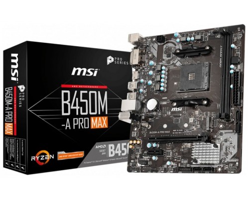 MSI B450M-A PRO MAX placa base AMD B450 Zócalo AM4 micro ATX