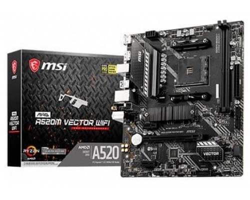 PLACA MSI MAG A520M VECTOR WIFI,AMD,AM4,A520,WIFI,MATX