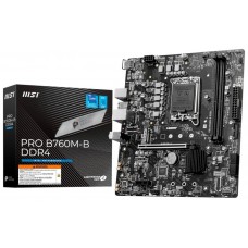 PLACA MSI PRO B760M-B DDR4,INTEL,1700,B760,2DDR4,128GB,HDMI,4SATA+1M.2,4USB3.2,GBLAN,MATX