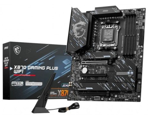 PLACA MSI X870 GAMING PLUS WIFI,AMD,AM5,X870,4DDR5,LAN5G+WIFI7+BT5.4,ATX