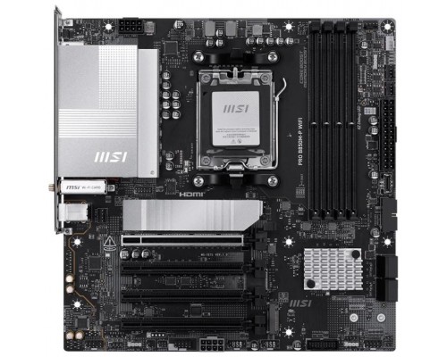 PLACA MSI PRO B850M-P WIFI,AMD,AM5,B850,4DDR5,256GB,1HDMI+1DP,4SATA3+3M.2,5GBLAN+WIFI7+BT5.4,7USB3.2,MATX