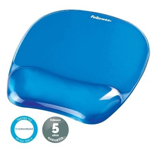 ALFOMBRILLA CON REPOSAMU&Ntilde;ECAS RATON GEL AZUL FELLOWES 9114120