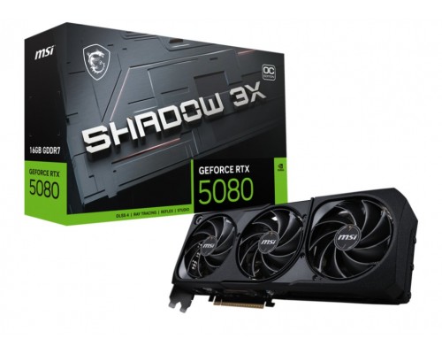 MSI GEFORCE RTX 5080 16G SHADOW 3X OC tarjeta gráfica NVIDIA 16 GB GDDR7