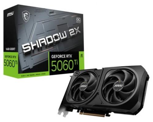 MSI GEFORCE 5060 TI 16GB SHADOW 2X OC PLUS BULK NVIDIA GeForce RTX 5060 Ti GDDR7