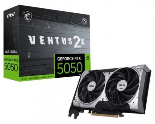 MSI GEFORCE RTX 5050 8G VENTUS 2X OC tarjeta gráfica NVIDIA 8 GB GDDR6