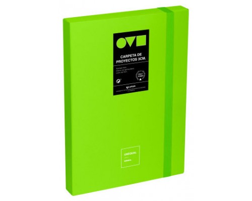 CAJA DE PROYECTOS 3CM EN POLYFOAM UNEQUAL MINIMAL VERDE GRAFOPLAS 91271021