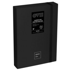 CAJA DE PROYECTOS 5CM EN POLYFOAM UNEQUAL MINIMAL NEGRO GRAFOPLAS 91271210