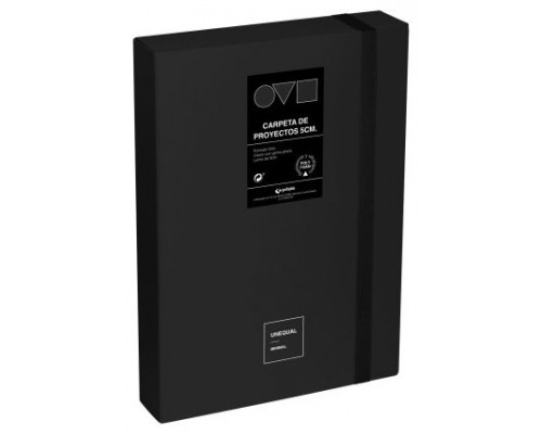 CAJA DE PROYECTOS 5CM EN POLYFOAM UNEQUAL MINIMAL NEGRO GRAFOPLAS 91271210
