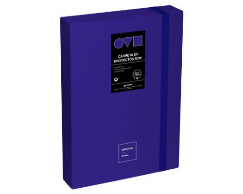 CAJA DE PROYECTOS 5CM EN POLYFOAM UNEQUAL MINIMAL AZUL GRAFOPLAS 91271230 (Espera 4 dias)