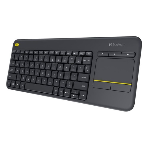 TECLADO LOGITECH WIRELESS K400 BLACK PLUS TOUCH PAD