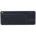 TECLADO LOGITECH WIRELESS K400 BLACK PLUS TOUCH PAD