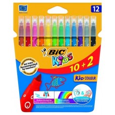 BIC Kid Couleur rotulador Medio Multicolor 12 pieza(s) (Espera 4 dias)