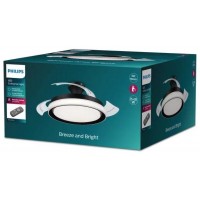 PHILIPS Ventilador Bliss Negro 35+28 W con luz LED