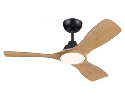PHILIPS Ventilador Olas Negro/Madera 28 W (ventilador) +24 W (luz)