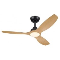 PHILIPS Ventilador Olas Negro/Madera 32 W (ventilador) +24 W (luz)