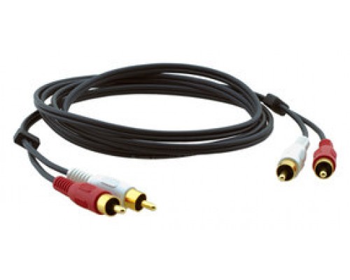 Kramer Electronics 2xRCA, M/M, 1.8m cable de audio 1,8 m RCA Negro