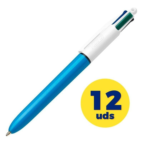 BOLIGRAFO 4 COLORES MEDIUM TRAZO 0,3 MM. AZUL/NEGRO/ROJO Y VERDE BIC 982866