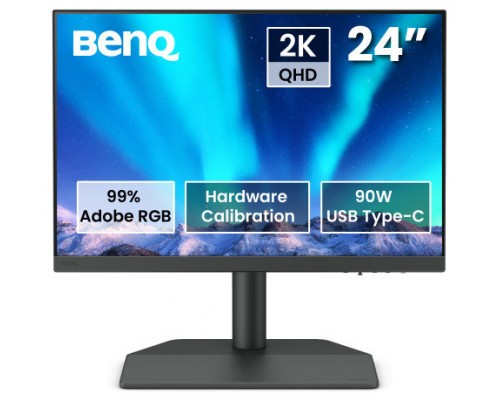 MONITOR PARA FOTOGRAFOS BENQ SW242Q 24.1” IPS,2K, 2560 X 1600, 16:10, 99% ADOBE RGB, 98% P3, CALIBRACIÓN, USB-C 90W, TÜV, LUT 3D 16 BITS, HDR10.