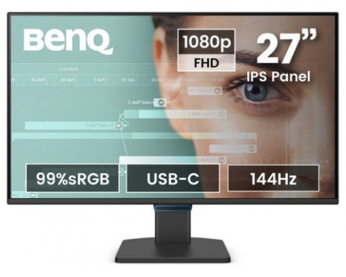 MONITOR BENQ GW2790C (9H.LNPLB.QBE) 27&rdquo; 1080P FHD 144HZ IPS EYE-CARE, USB-C, CERTIFICADO TUV