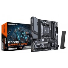 GIGABYTE B550M GAMING X WIFI6 Placa base - Procesadores AMD Ryzen 5000, VRM de 5+3 fases, hasta 3200 MHz DDR4, 1x M.2 PCIe 4.0 + 1x M.2 PCIe 3.0, Wi-Fi 6, LAN 1 GbE, USB 3.2 Gen 1