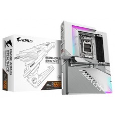 GIGABYTE B650E AORUS STEALTH ICE - Compatible con CPUs AMD Ryzen 9000, VRM de 12+2+2 fases, hasta 8000MHz DDR5 (OC), 1xPCIe 5.0 M.2 + 3xPCIe 4.0 M.2, Wi-Fi 7, LAN 2.5GbE, USB 3.2 Gen 2x2