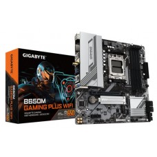 GIGABYTE B650M GAMING PLUS WIFI Placa base - Procesadores AMD Ryzen 9000, VRM de 5+2+2 fases, hasta 8000 MHz DDR5, 2xPCIe 4.0 M.2, LAN 2.5GbE, WIFI 6E, USB 3.2 Gen 1