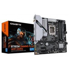 GIGABYTE B760M GAMING PLUS WIFI DDR4 Placa base - Compatible con procesadores Intel Core de 14ª generación, VRM de 4+1+1 fases, hasta 5333 MHz DDR4 (OC), 2xPCIe 4.0 M.2, Wi-Fi 6, LAN 1 GbE, USB 3.2 Gen 1