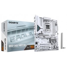 GIGABYTE B850 EAGLE WIFI7 ICE Placa base - Procesadores AMD Ryzen serie 9000, VRM digital de 8+2+2 fases, hasta 8200 MHz DDR5 (O.C.), 1x M.2 PCIe 5.0 + 2x M.2 PCIe 4.0, Wi-Fi 7, LAN 2.5 GbE, USB 3.2 Gen 2
