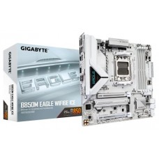 PLACA GIGABYTE B850M EAGLE WIFI6E ICE (BLANCO),AMD,AM5,B850,4DDR5,256GB,1HDMI+1DP,4SATA3+3M.2,GBELAN+WIFI6E+BT5.3,4USB3.2,MATX