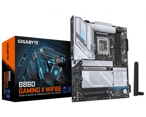 GIGABYTE B860 GAMING X WIFI6E Placa base - CPUs Intel Core Ultra, VRM de 12+1+2+1 fases, hasta 9066MHz DDR5, 1xPCIe 5.0 + 2xPCIe 4.0 M.2, LAN 2,5 GbE, WIFI 6E, USB4