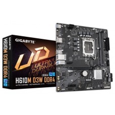 GIGABYTE H610M D3W DDR4 Placa base - Compatible con procesadores Intel Core de 14ª generación, VRM de 5+1+1 fases, hasta 3200 MHz DDR4, 1xPCIe 3.0 M.2, LAN 1 GbE, USB 3.2 Gen 1